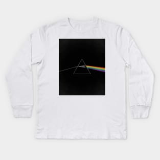 Dark Side Rainbow Prism Kids Long Sleeve T-Shirt